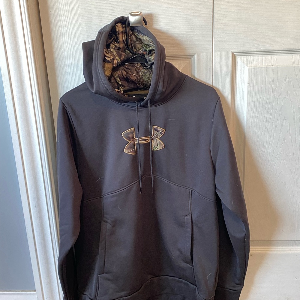 Under Armour Black Hoodie with Camo Logo
